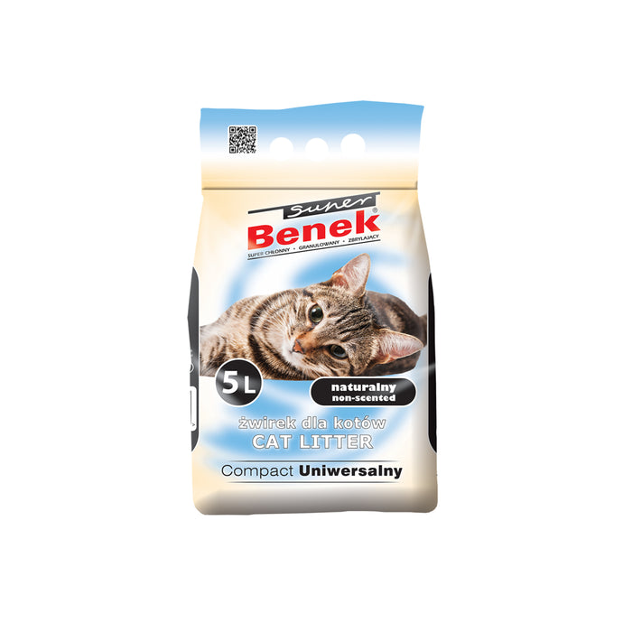 Super Benek® (Супер Бенек®) Бентонітовий Універсальний Компактний грудкуючий наповнювач для котячого туалету з натуральним запахом
