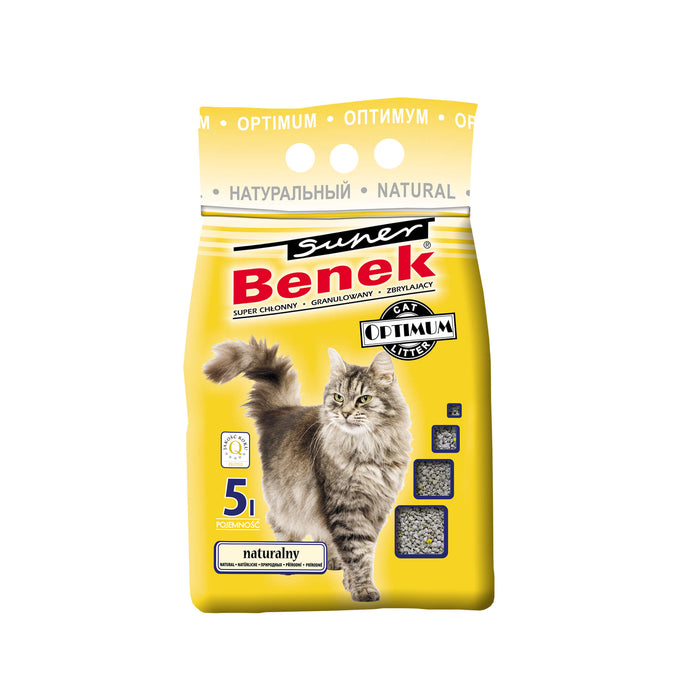 Super Benek® (Супер Бенек®) Бентонітовий Оптимальний суперпреміум грудкуючий наповнювач для котячого туалету - натуральний