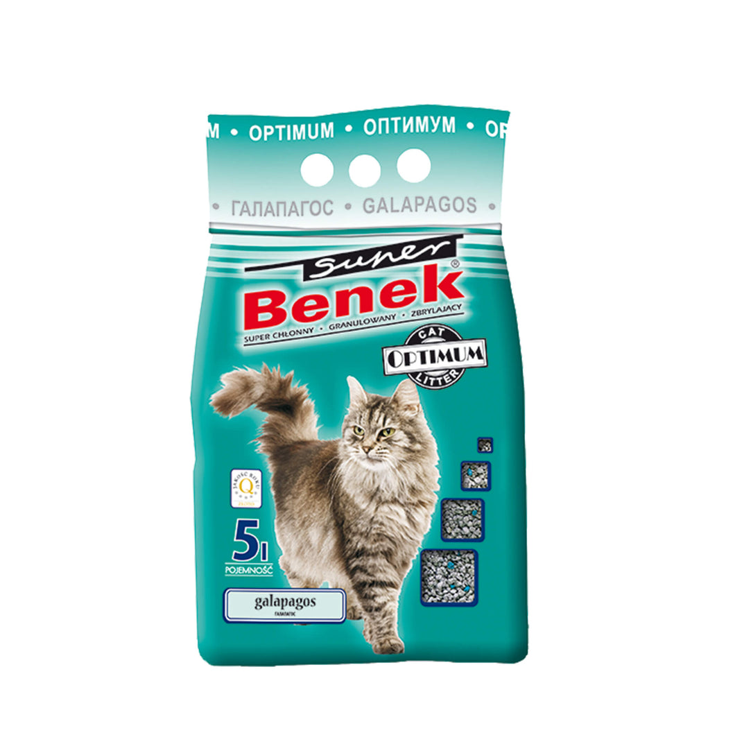 Super Benek® (Супер Бенек®) Бентонітовий Оптимальний суперпреміум грудкуючий наповнювач для котячого туалету з ароматом морської свіжості