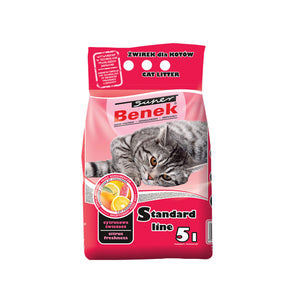 Super Benek® (Супер Бенек®) Бентонітовий Стандартний суперпреміум грудкуючий наповнювач для котячого туалету з ароматом цитрусової свіжості
