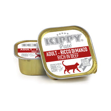Завантажте зображення у програму перегляду галереї KIPPY® Pate вологий корм для дорослих котів - паштет з яловичиною
