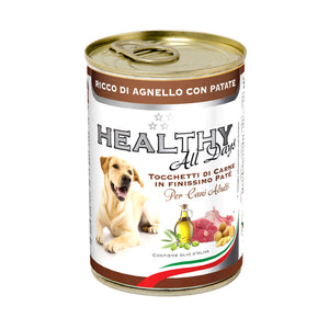 HEALTHY® All Days вологий корм для собак - паштет зі шматочками, з ягнятиною та картоплею.
