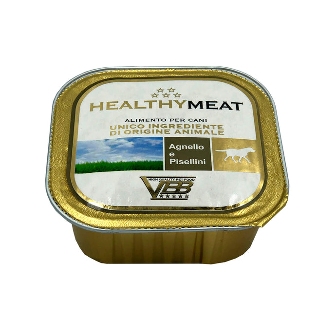 HEALTHY® Meat монопротеїновий вологий корм для собак - паштет з ягнятиною та дрібним горохом.