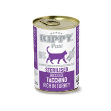Завантажте зображення у програму перегляду галереї KIPPY® Pate вологий корм для дорослих стерилізованих котів - паштет з індичкою
