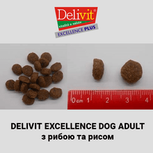 Завантажте зображення у програму перегляду галереї Delivit Excellence® Adult - сухий корм преміум класу з рибою та рисом з додаванням білків і цільних злаків для собак.
